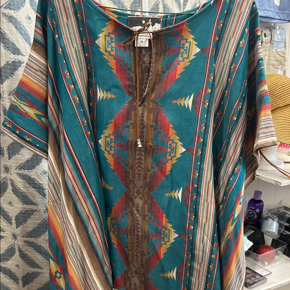 Silverado Western Colorful Geometric Patterned Kaftan